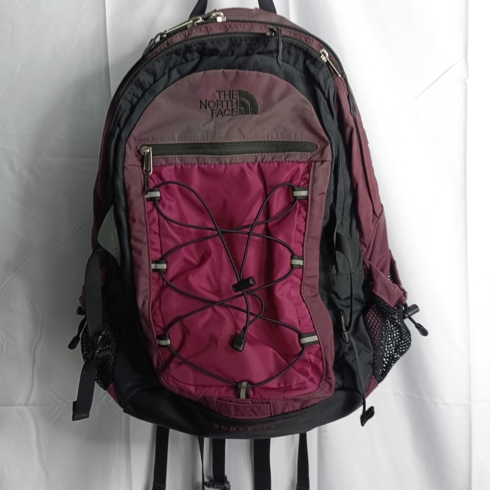 The North Face Borealis Backpack Burgundy Black Hiking School Bag s10
